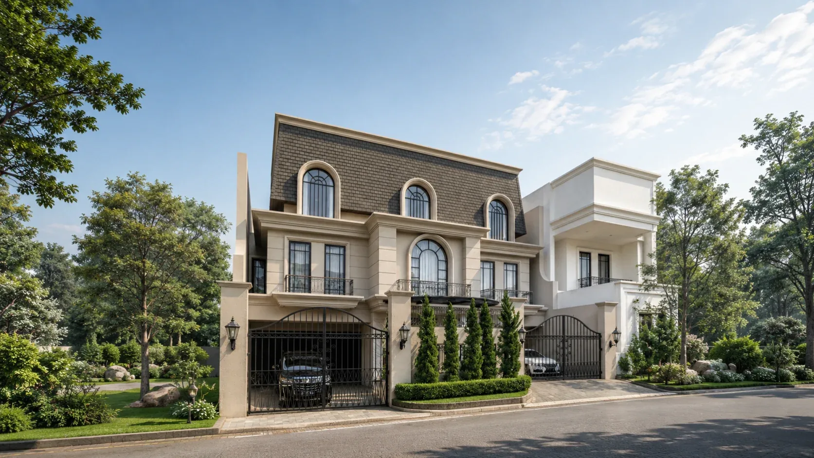 Exterior visualization of American Classic Puri Cinere residential project