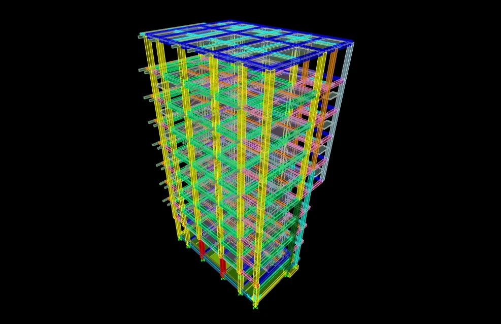 Visualisasi Analisis Elemen Struktur