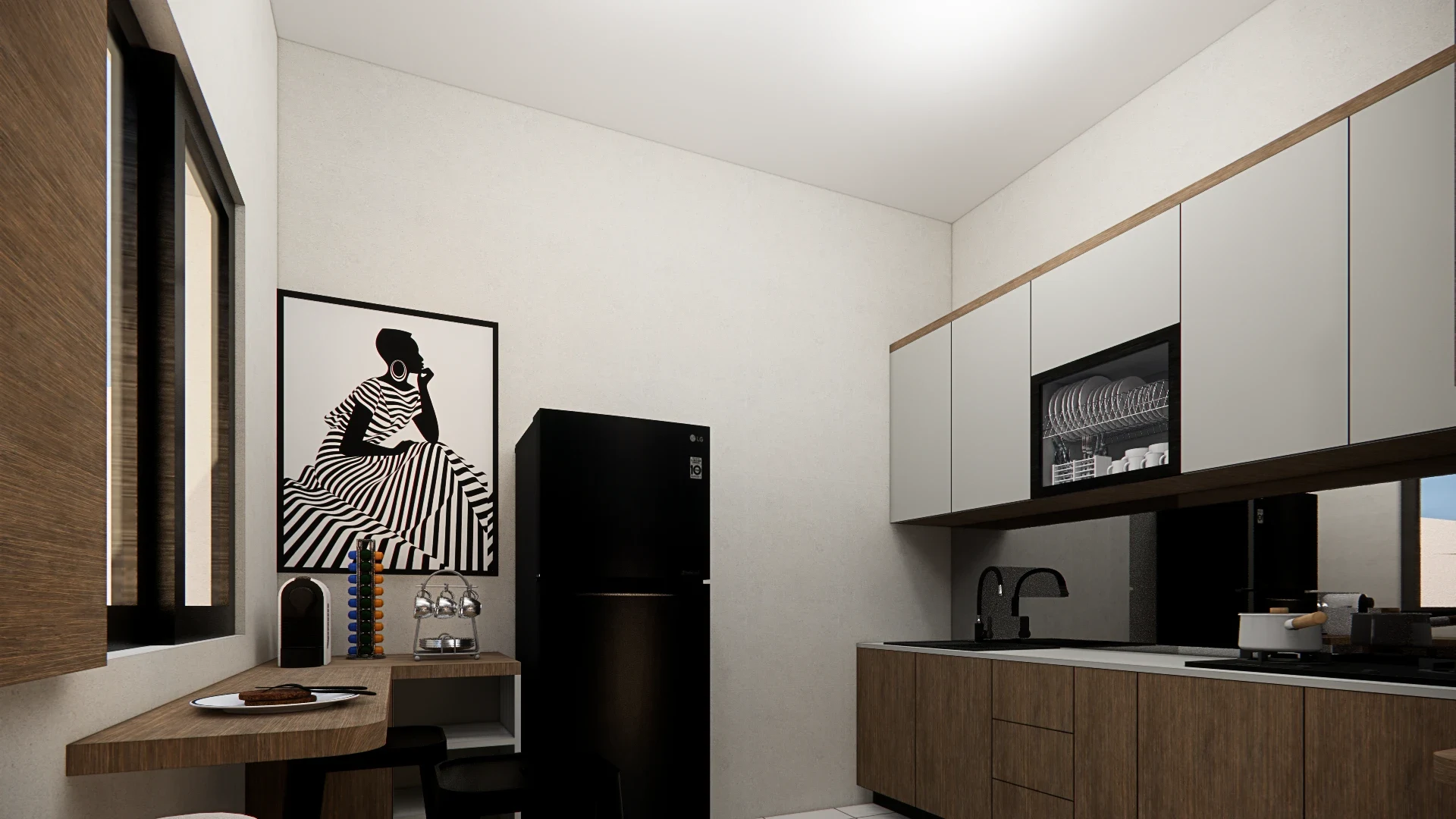Perspektif Living Space & Pemandangan Outdoor